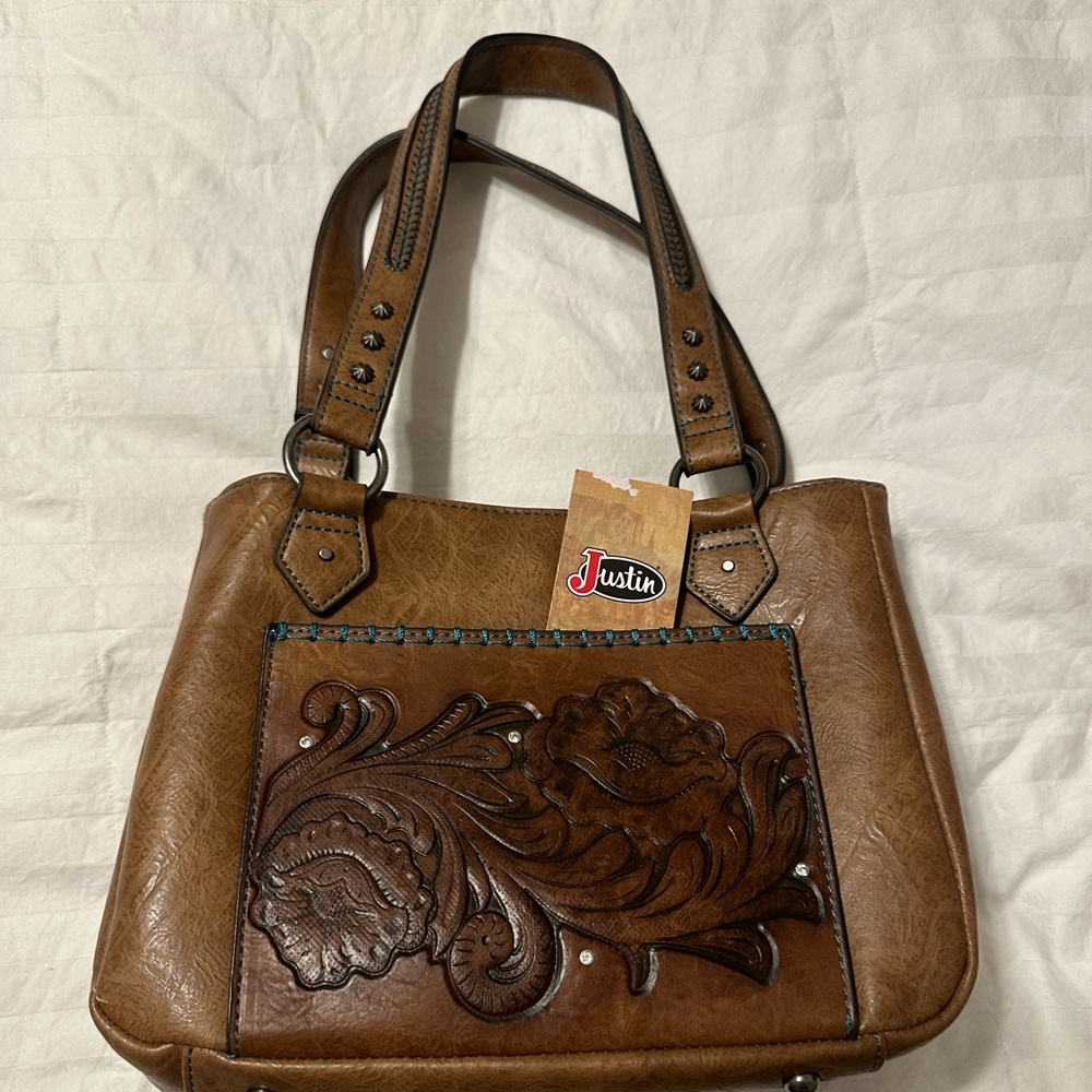 Justin West Tooled Purse Carry n Conceal